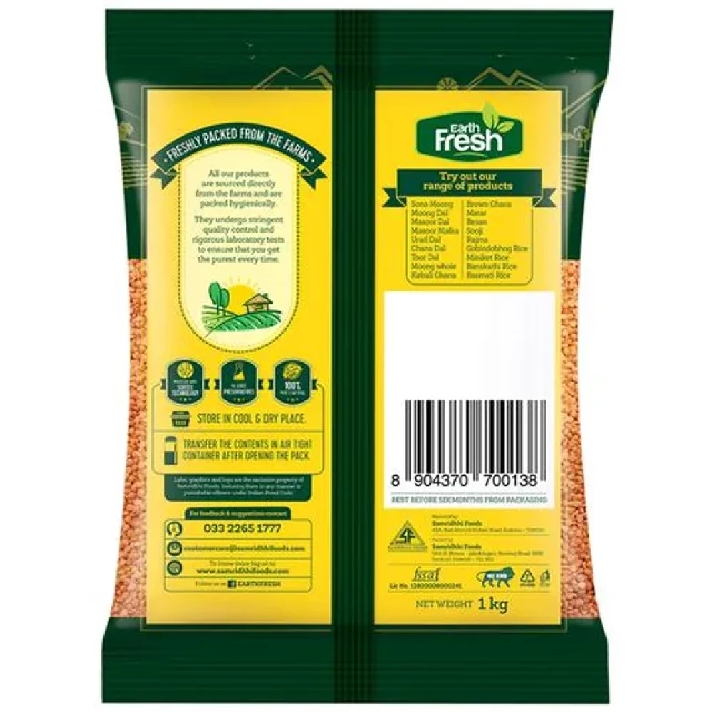 Earth Fresh Masoor Malka, 1 Kg-2.webp